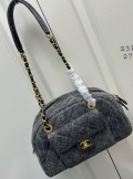 chanel handbags replica New 2024 denim bowling bag 3179