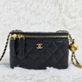 chanel handbags 1919 cow leather black color