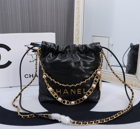 Chanel Mini Garbage Bag 8866 black color