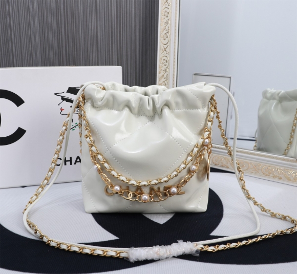 Chanel Mini Garbage Bag 8866 white color