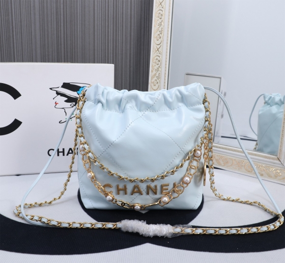 Chanel Mini Garbage Bag 8866 blue color