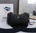 240CHANEL 24p enamel buckle hobo heart-shaped chain bag 8864