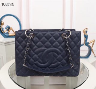 chanel handbags replica cow leather tote handbag blue color