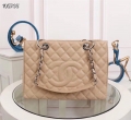 chanel handbags replica cow leather tote handbag Light brown