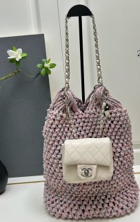 Chanel woven wool S3127 pink color