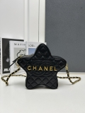 Chanel 24c Sheepskin Star Bag 3301 black color