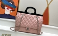 Chanel Vintage CF Handheld Lid Bag 551 pink color