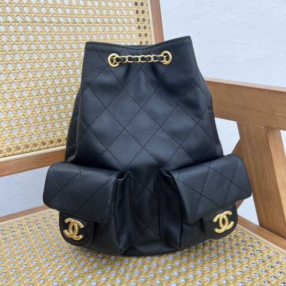 Chanel 25c backpack 3359 black color