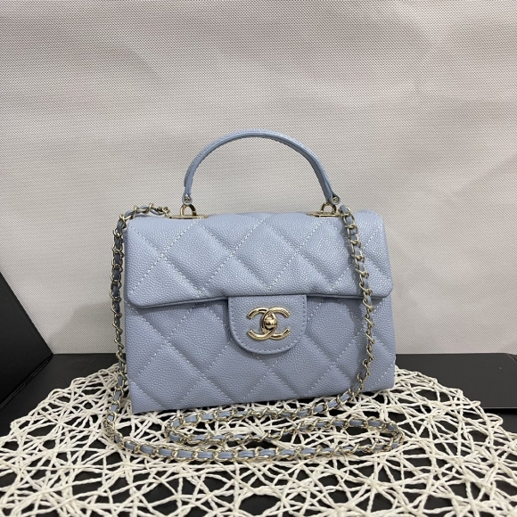 chanel handbags 1001 cow leather blue color