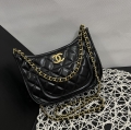 Chanel 24S armpit bag 517 black color