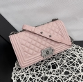 chanel handbags Sheepskin bag 67086 Small grid caviar ball pattern honeydew