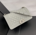 chanel handbags Sheepskin bag 67086 Small grid caviar ball pattern