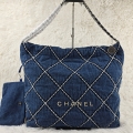 chanel handbags fake 24P denim garbage bag 1102 Large