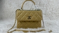 chanel handbags Sheepskin bag 8852 yellow color