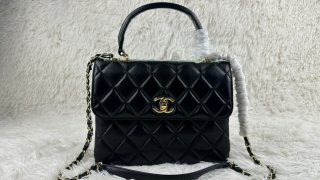 chanel handbags Sheepskin bag 8852 black color