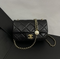 Chanel 24S Pearl Soufflé Fragrance Grandma Classic Mini Fortune Bag 766 Large Black