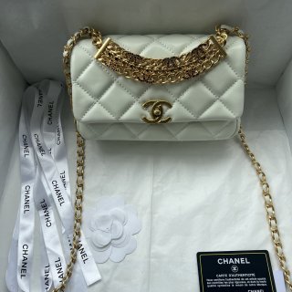 CHANEL 24C New Handle Chain Bag 350 White