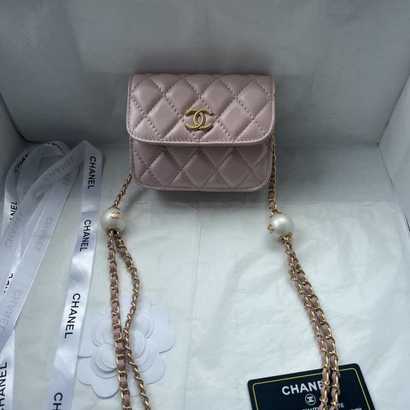 CHANEL 24S ultra-mini bag with pearl adjustable clasp 351 Pink