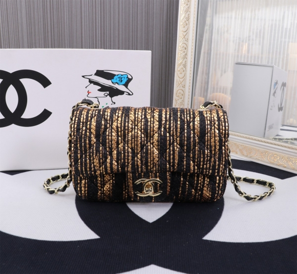 CHANEL Early Spring 2018 Braided CF 1116 Gilt&Black