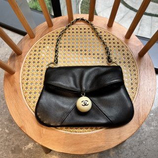 Chanel 24p hobo vintage ping pong handbag 3356 Black