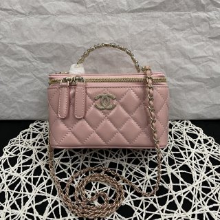 Chanel 24P new rhinestone handheld woc 763-1 Pink