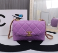 chanel 2024 new thick chain messenger bag 2401 violet