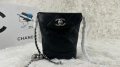 Chanel 2024 new leather lattice chain shoulder bag crossbody small bag 0402 Black