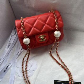 Chanel 24S pearl adjustable buckle 339 red