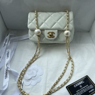 Chanel 24S pearl adjustable buckle 339 cream color