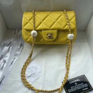 Chanel 24S pearl adjustable buckle 339 large yellow