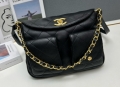 CHANEL 24p Hobo Messenger Bag 3304 Black