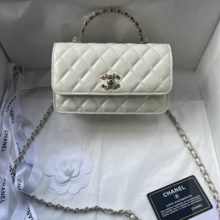 Chanel 24P New Rhinestone Tote woc 338 cream color