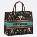 Dior Book Tote Bag In Flowers And Hearts Canvas