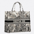 Dior Book Tote Bag In Toile de Jouy Carnivora Motif