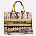 Dior Book Tote Bag In Multicolored Geometric Canvas