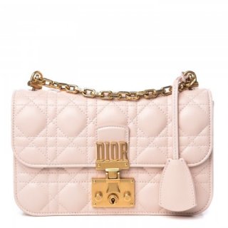 Dior Small Dioraddict Flap Bag In Pink Lambskin