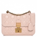 Dior Dioraddict Flap Bag In Pink Lambskin