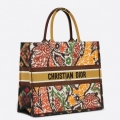 Dior Book Tote Bag In Yellow Multicolor Dior Paisley Embroidery