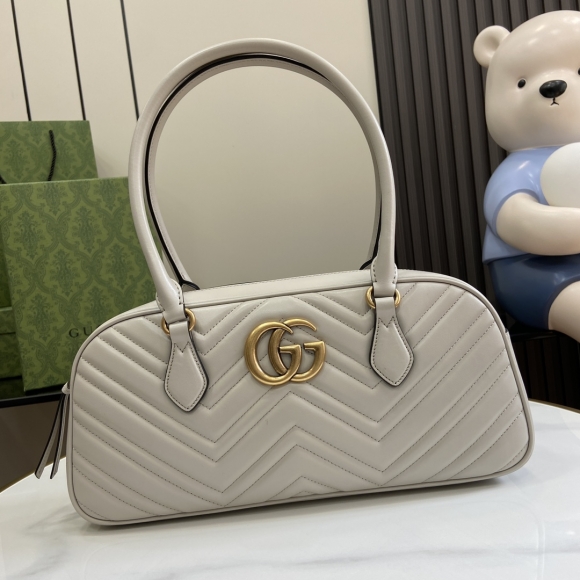 GG MARMONT Medium Tote 795218 Light Grey