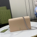 GG Marmont Collection Chain Strap Wallet 790060 Light Beige