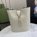 GG Small Bucket Shoulder Bag 782904 White