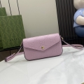 GG Ultra Mini Shoulder Bag 772794 Light Purple/Embossed