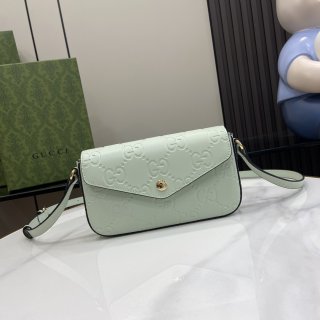 GG Ultra Mini Shoulder Bag 772794 Light Green/Embossed