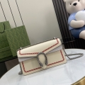 Chinese New Year Collection Dionysus Small Rectangular Handbag 499623 White