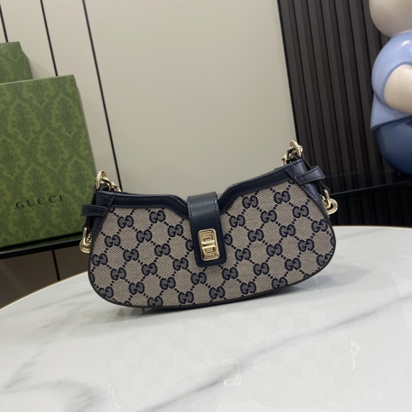 Gucci Moon Side Mini Shoulder Bag 786015 Blue/Canvas