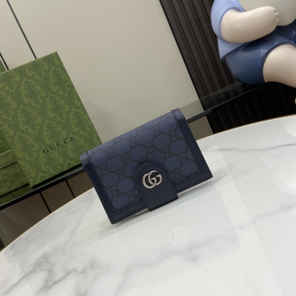 GG family newest passport bag 598914 blue/pv