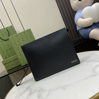 Gucci Logo Clutch 771155 Black