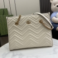 GG Marmont Collection Large Tote Bag 779724 White