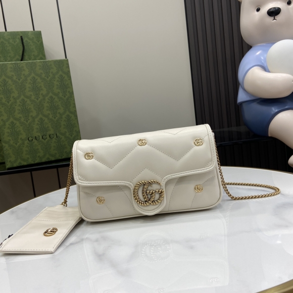 GG Marmont Collection Mini Handbag 768293 White