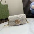 GG Marmont Collection Ultra Mini Handbag 476433 Light Gray